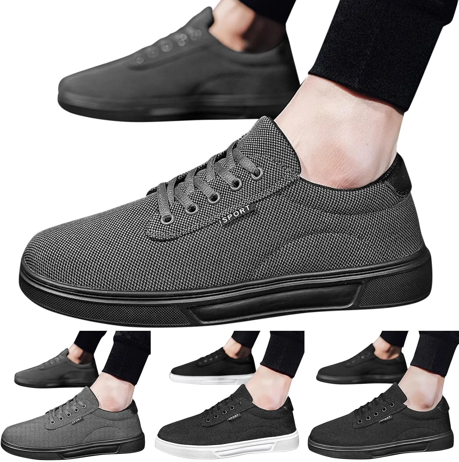 Arch Support Fitness Sneaker for Men Breathable and Light Outdoor Comfy Walking Shoe Athletic Fashion Sneakers