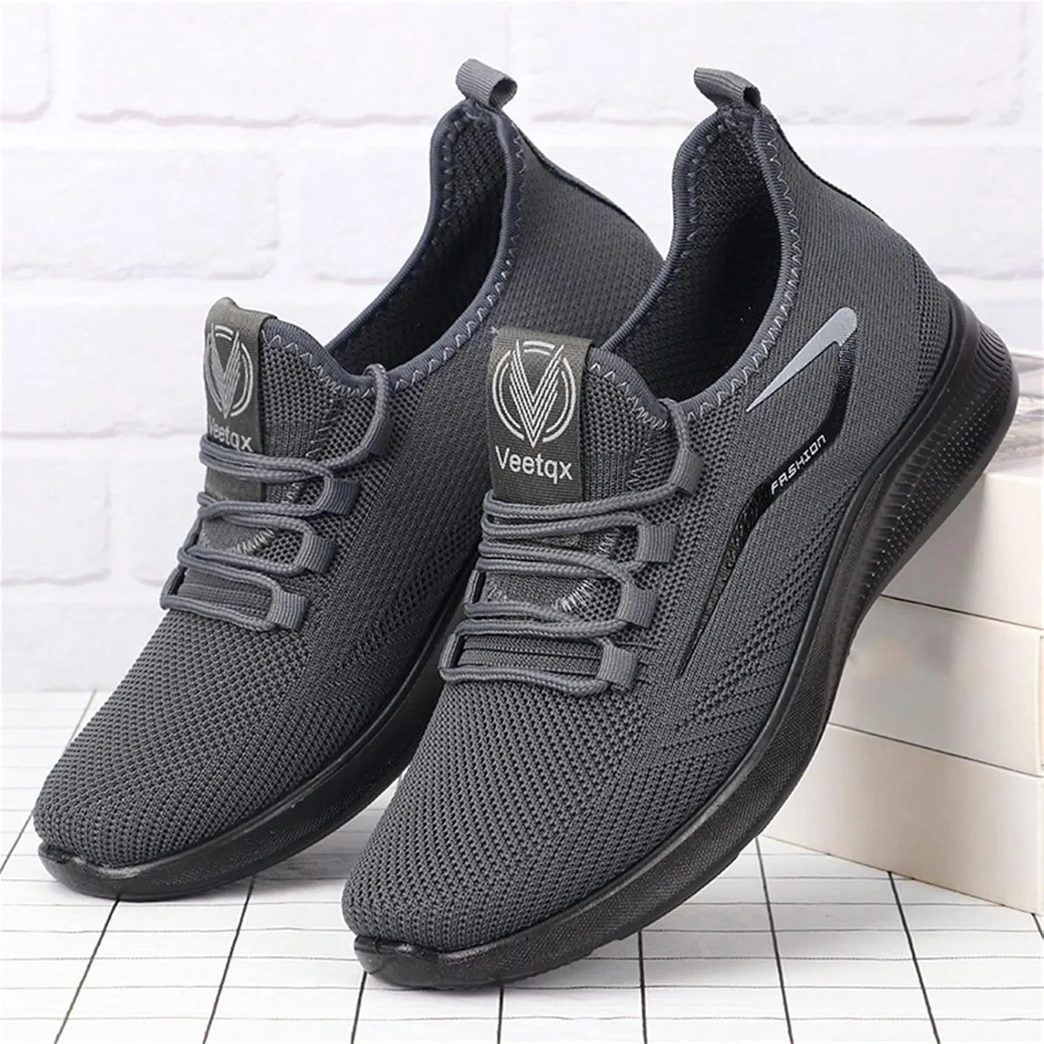 Arch Support Fitness Sneaker for Men Lightweight Breathable Slip on Running Shoe Arch Support Plantar Fasciitis