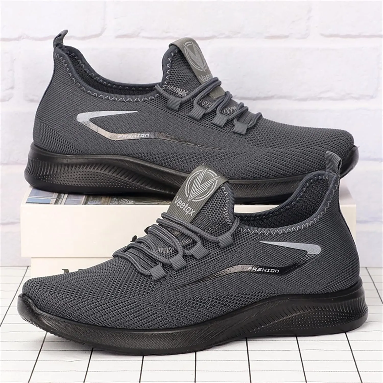 Arch Support Fitness Sneaker for Men Lightweight Breathable Slip on Running Shoe Arch Support Plantar Fasciitis