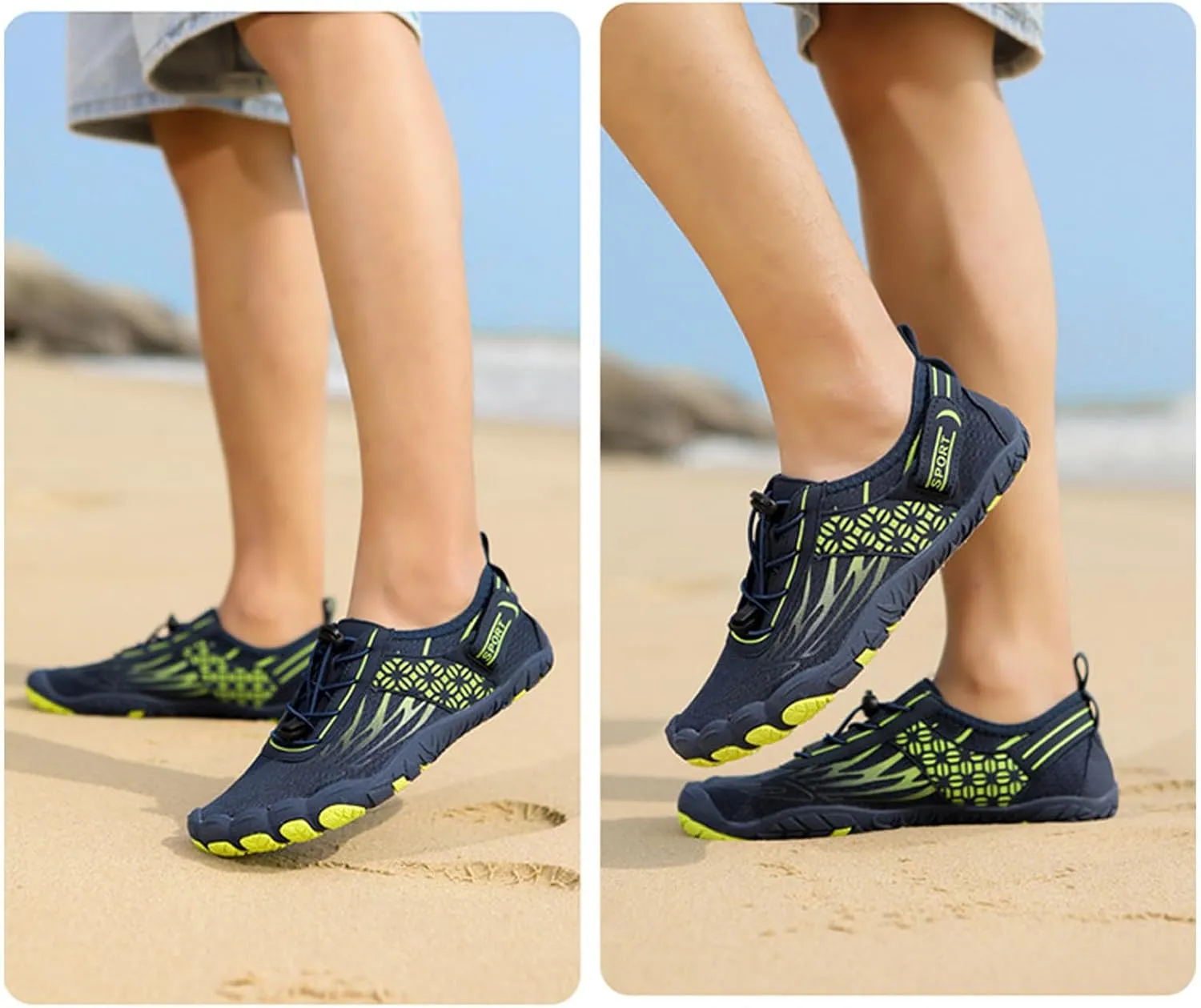 Arch Support Non Slip Minimalist Shoes for Men Breathable Elastic Fly Woven Mesh Sneaker Men's Recovery Shoes