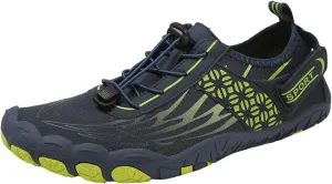 Arch Support Non Slip Minimalist Shoes for Men Breathable Elastic Fly Woven Mesh Sneaker Men's Recovery Shoes