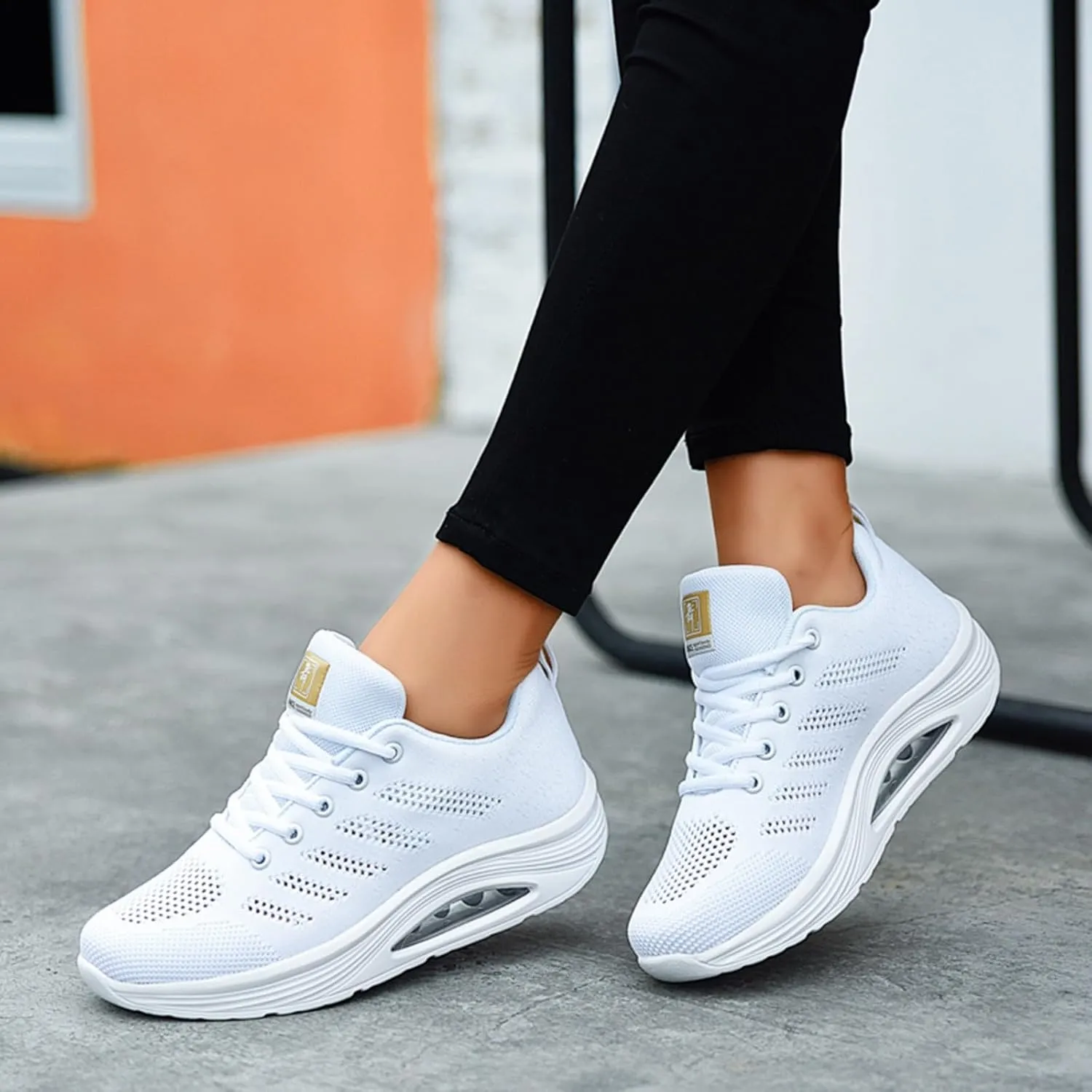 Arch Support Sneakers for Women Non Slip Comfortable Breathable Workout Gym Sports Shoes Mesh Orthopedic Shoe