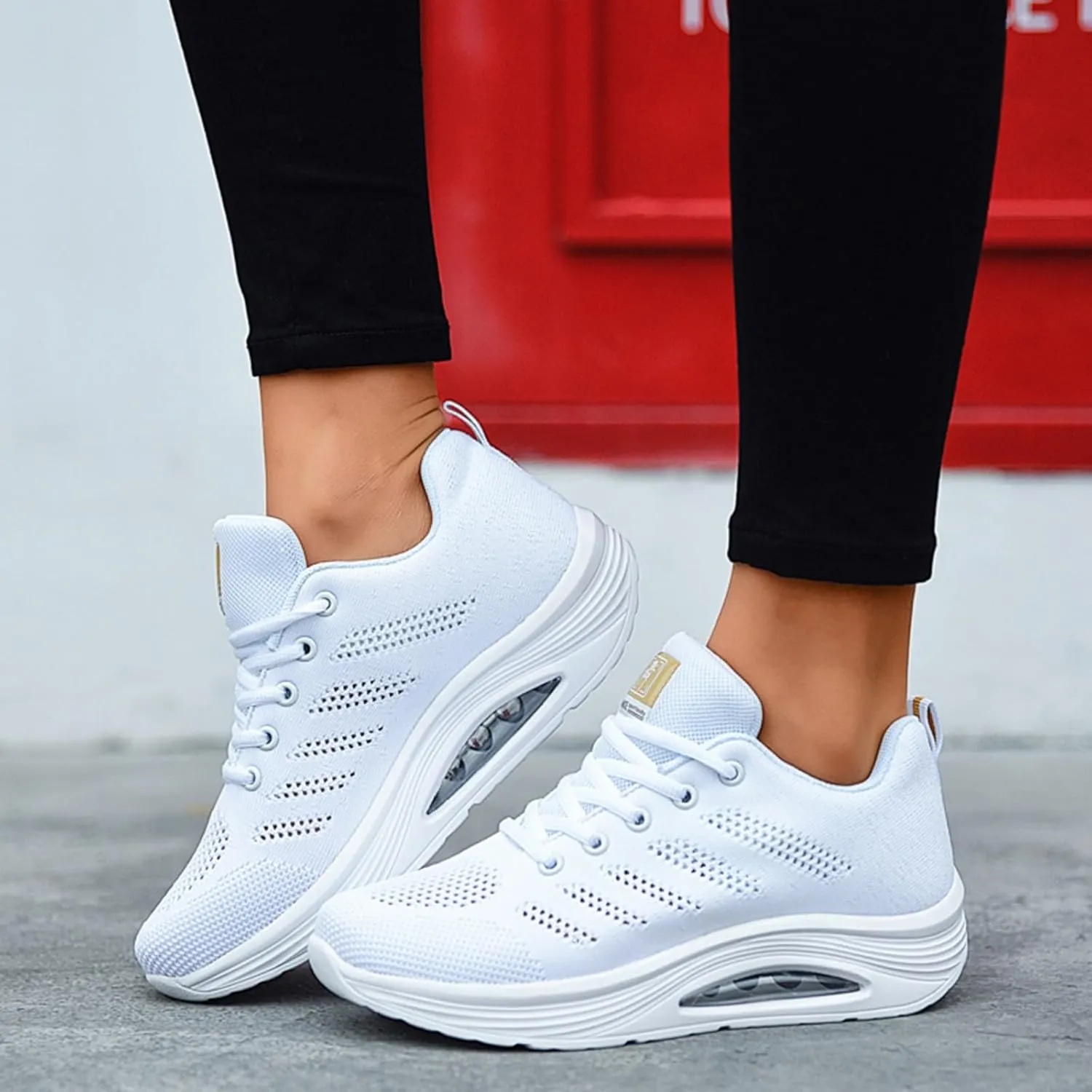 Arch Support Sneakers for Women Non Slip Comfortable Breathable Workout Gym Sports Shoes Mesh Orthopedic Shoe
