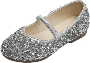 Baby Girl Shoes,Baby Children Girls Princess Shoes Bottom Dance Sequined Leather Soft Baby Dress Shoes