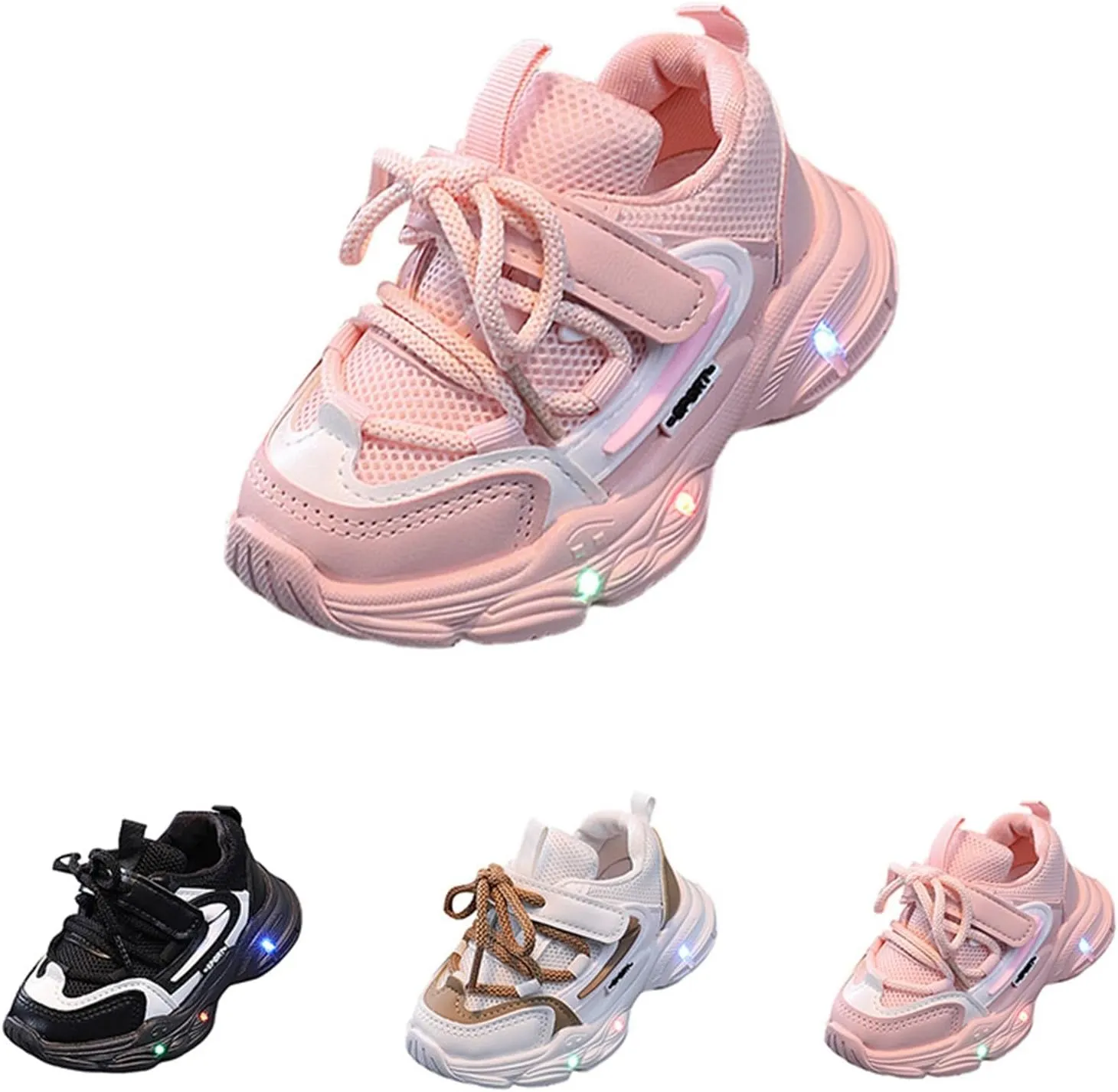 Baby Light Up Shoes Toddler Boys Girls Casual Luminous Flashing Sport Shoes Lightweight Breathable Running Shoes