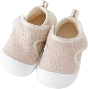 Baby Sneakers Girls Boys Lightweight Breathable Mesh First Walking Shoes 0‐18 Months Walking Shoes Slip On Barefoot