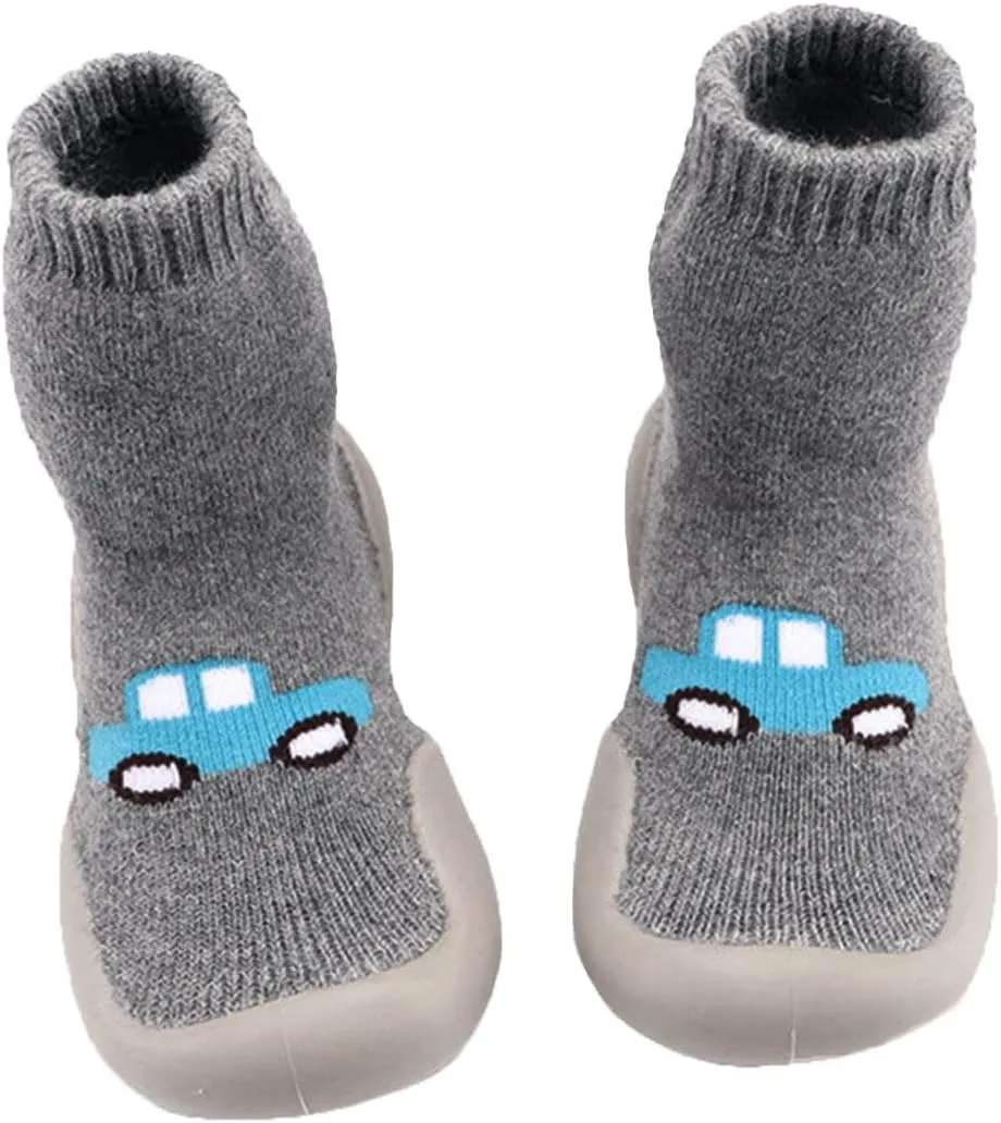 Baby Sock Shoes,Toddler Infant First Walkers Elastic Cartoon Soft Casual Socks Shoes Indoor Baby Shoes