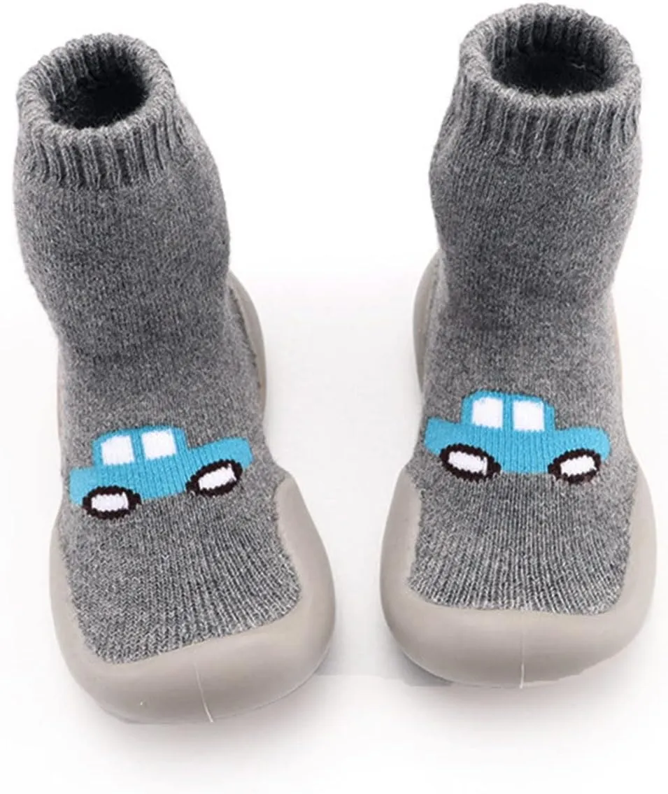 Baby Sock Shoes,Toddler Infant First Walkers Elastic Cartoon Soft Casual Socks Shoes Indoor Baby Shoes