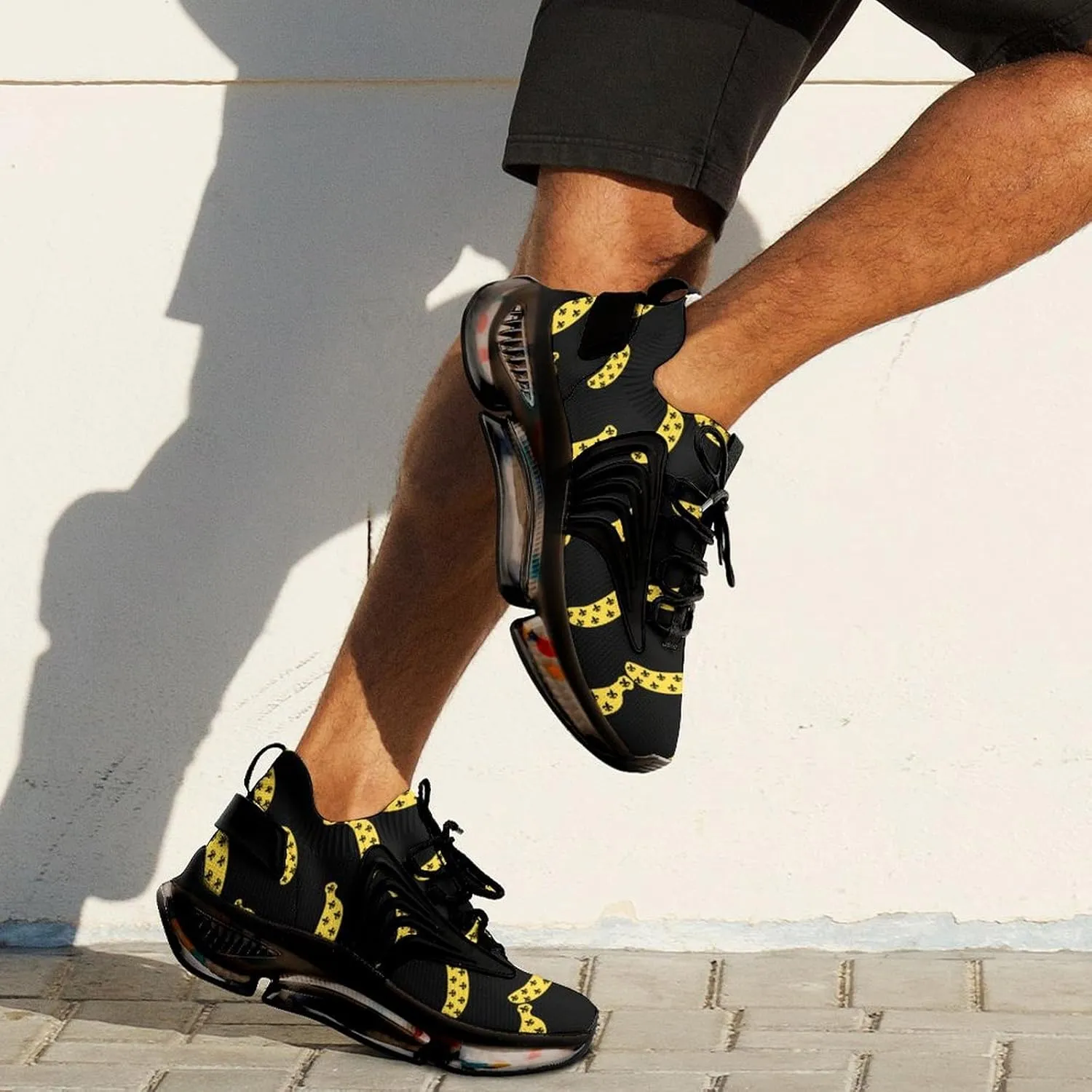 Banana Fleur De Li Men's Running Shoes Lightweight Walking Shoe Breathable Sneaker