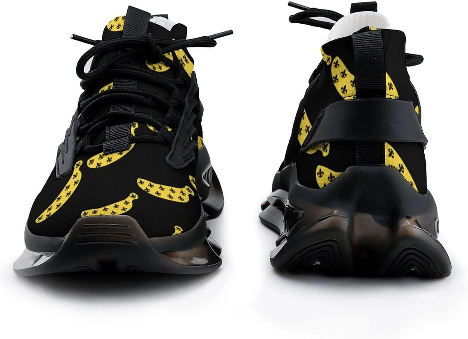 Banana Fleur De Li Men's Running Shoes Lightweight Walking Shoe Breathable Sneaker
