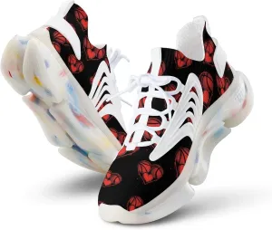 Basketball Heart Men's Running Shoes Lightweight Walking Shoe Breathable Sneaker