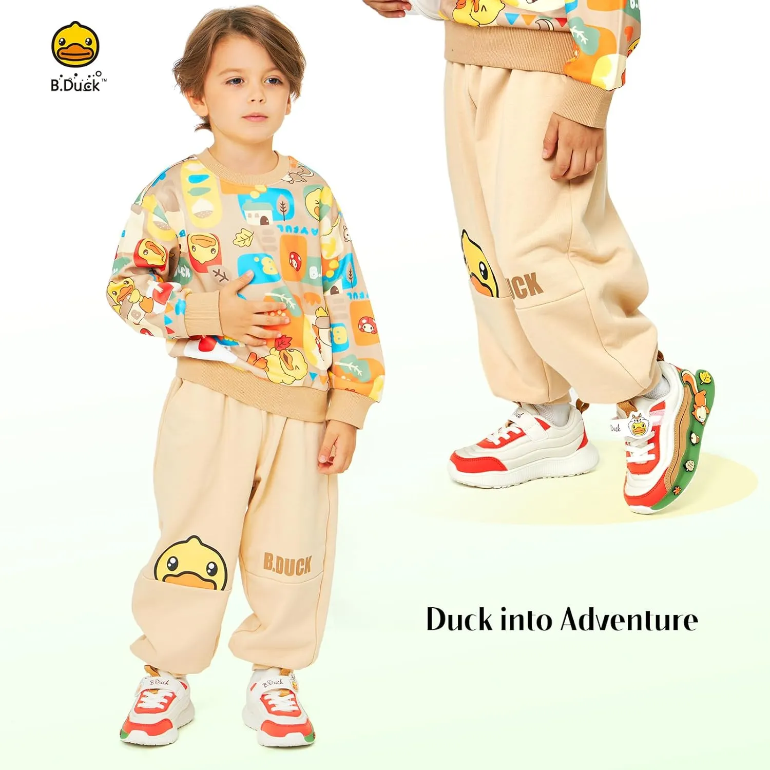 B.Duck Toddler Shoes for Girl and Boy Kids Shoes Toddler Sneakers Girls Shoes [Cute Cartoon Duck] Toddler Running Shoes Toddler Sneakers for Toddler/Little Kid Shoes Size 6-12