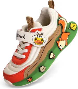 B.Duck Toddler Shoes for Girl and Boy Kids Shoes Toddler Sneakers Girls Shoes [Cute Cartoon Duck] Toddler Running Shoes Toddler Sneakers for Toddler/Little Kid Shoes Size 6-12