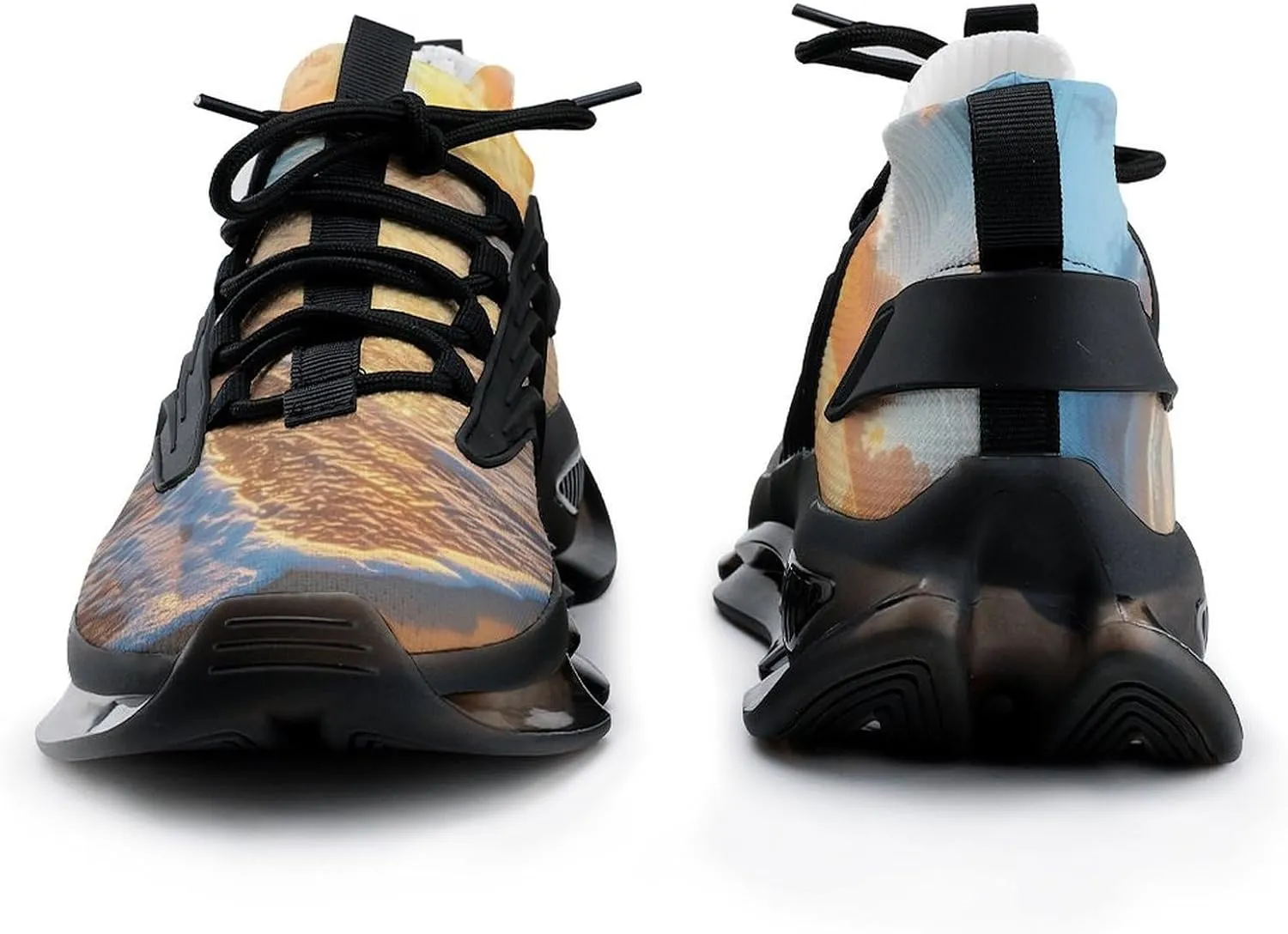 Beach Sea Sunrise Men's Running Shoes Lightweight Walking Shoe Breathable Sneaker