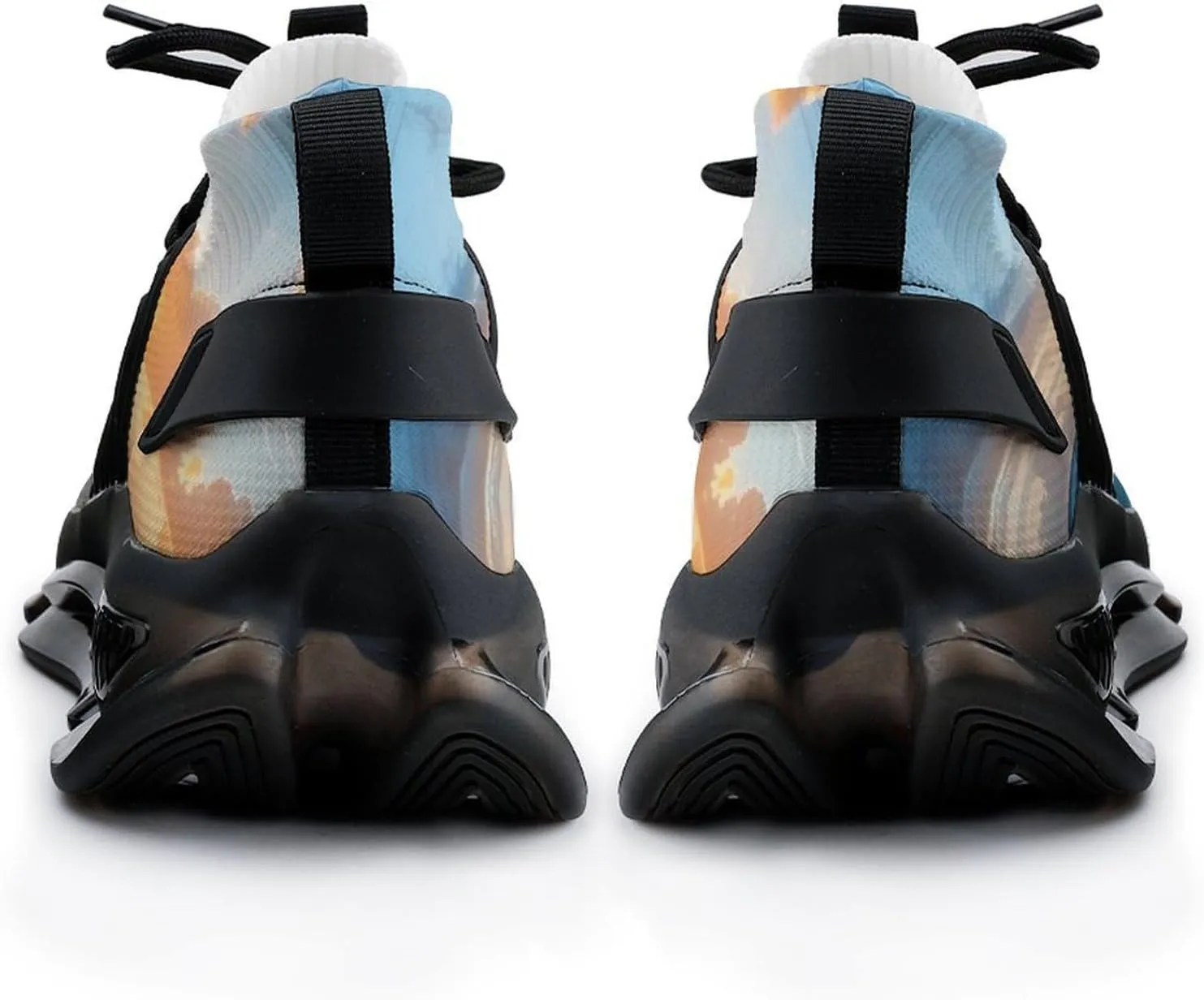 Beach Sea Sunrise Men's Running Shoes Lightweight Walking Shoe Breathable Sneaker