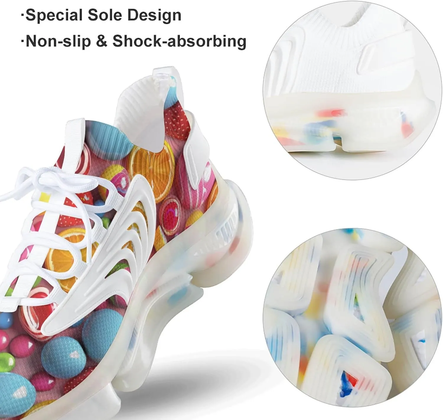 Beauty Candy Men's Running Shoes Lightweight Walking Shoe Breathable Sneaker