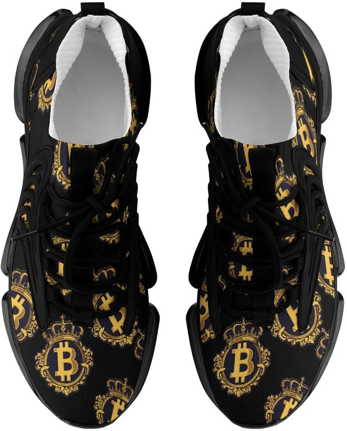 Bitcoin King Men's Athletic Running Shoes Breathable Walking Sport Sneakers