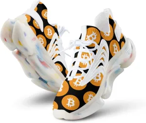 Bitcoin Men's Running Shoes Lightweight Walking Shoe Breathable Sneaker