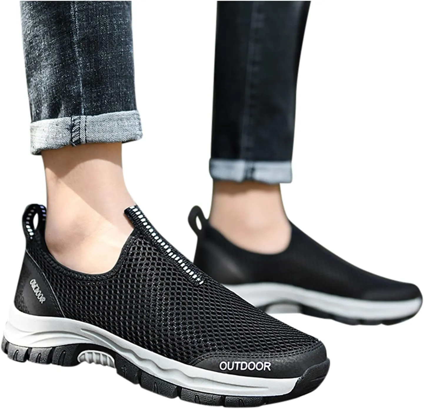 Bottom Casual Sport Shoes Fashion Slip-On Mountaineering Mesh Men Soft Sneaker Men Shoes