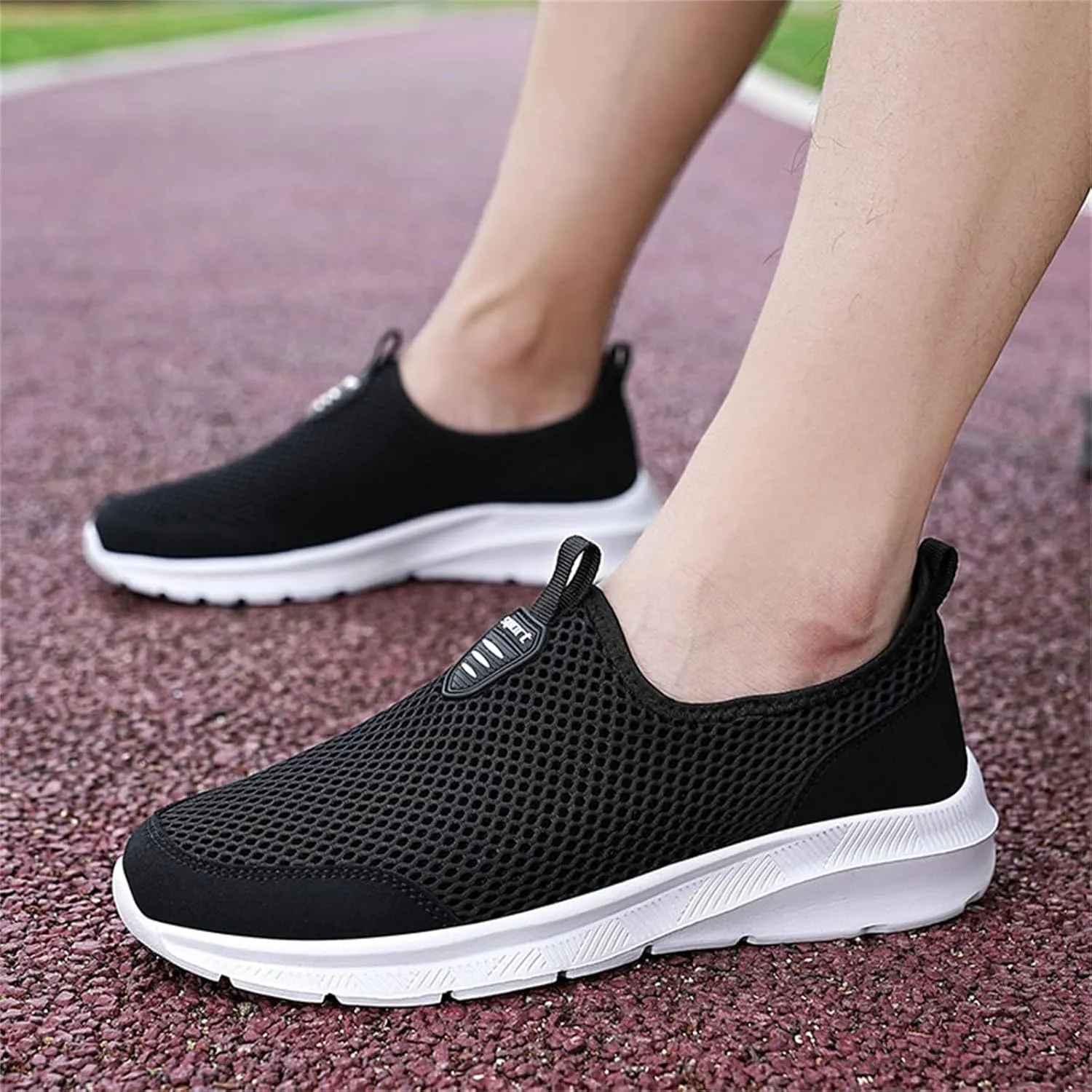 Breathable Diabetic Shoes for Men Comfortable Breathable Stretch Canvas Slip On Sneaker Versatile Elderly Shoes
