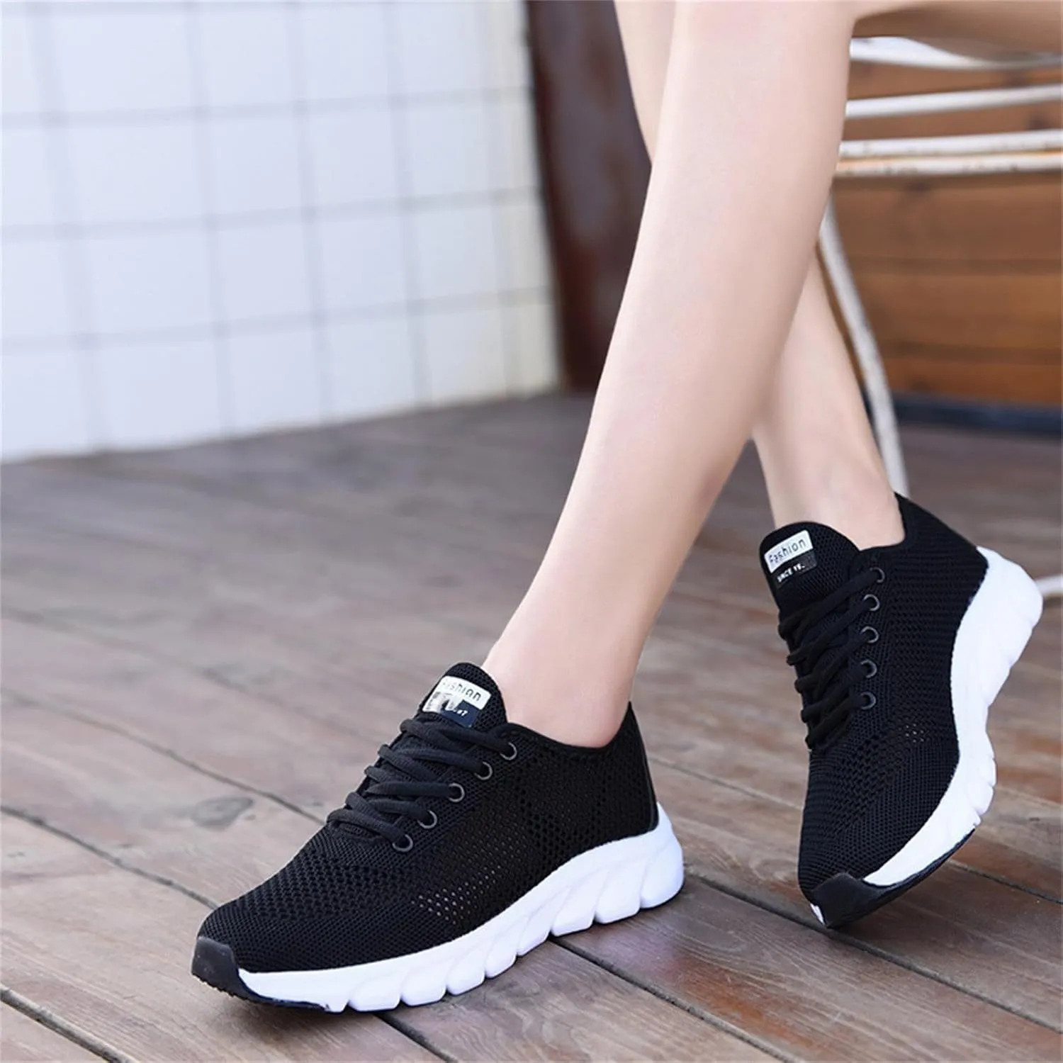 Breathable Fashion Sneakers for Women Non Slip Lightweight Casual Breathable Tennis Shoes Casual Vintage Shoe