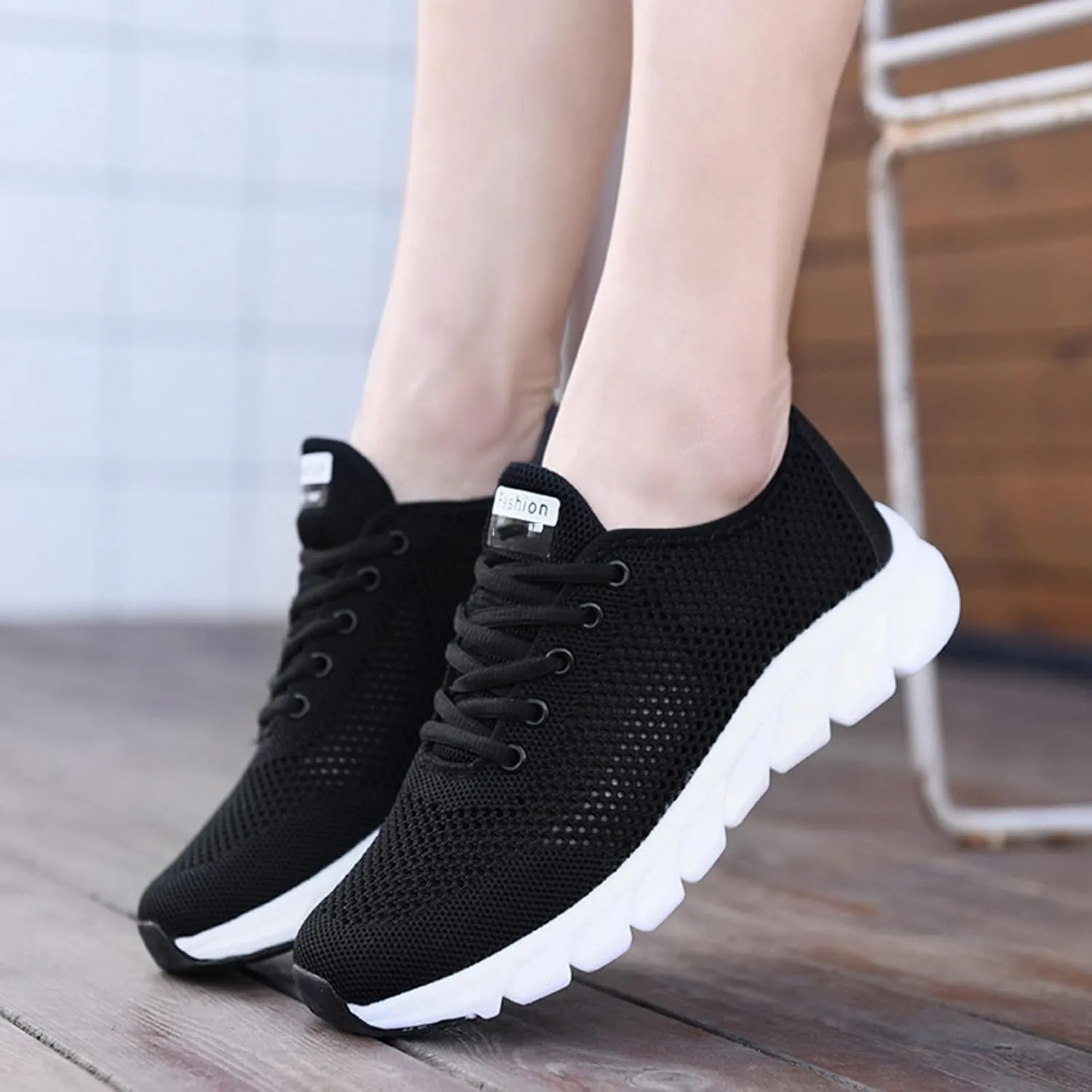 Breathable Fashion Sneakers for Women Non Slip Lightweight Casual Breathable Tennis Shoes Casual Vintage Shoe