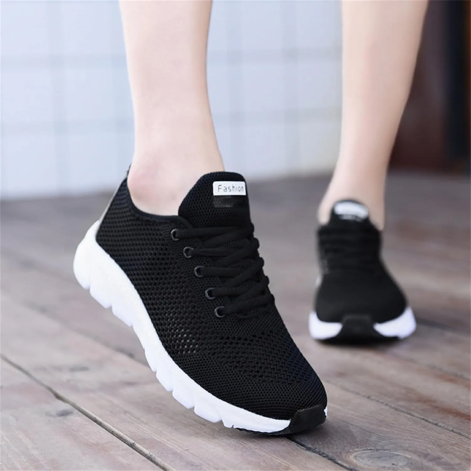 Breathable Fashion Sneakers for Women Non Slip Lightweight Casual Breathable Tennis Shoes Casual Vintage Shoe