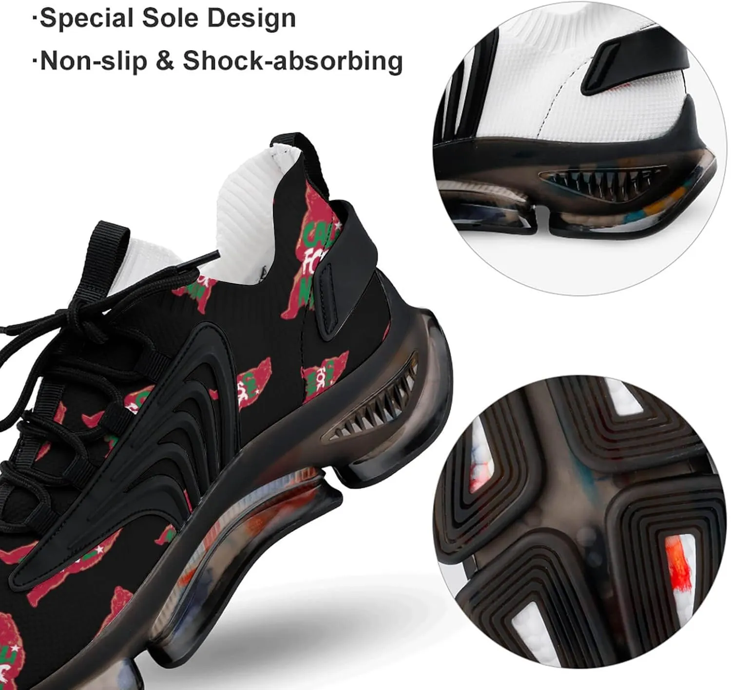 California Bear Men's Running Shoes Lightweight Walking Shoe Breathable Sneaker
