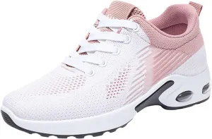 Casual Sneakers for Women Lightweight Breathable Non Slip Walking Shoes Air Cushion Running Tennis Walking Shoes Mesh Breathable Fashion Sneakers Work Tennis Sport Athletic Trainers