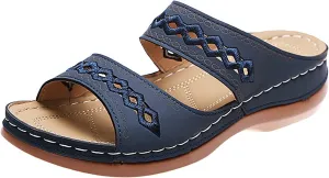 Cathalem Orthotic Sandals for Women, Orthopedic Wedge Sandals for Women Comfortable Walking Sandals with Arch Support