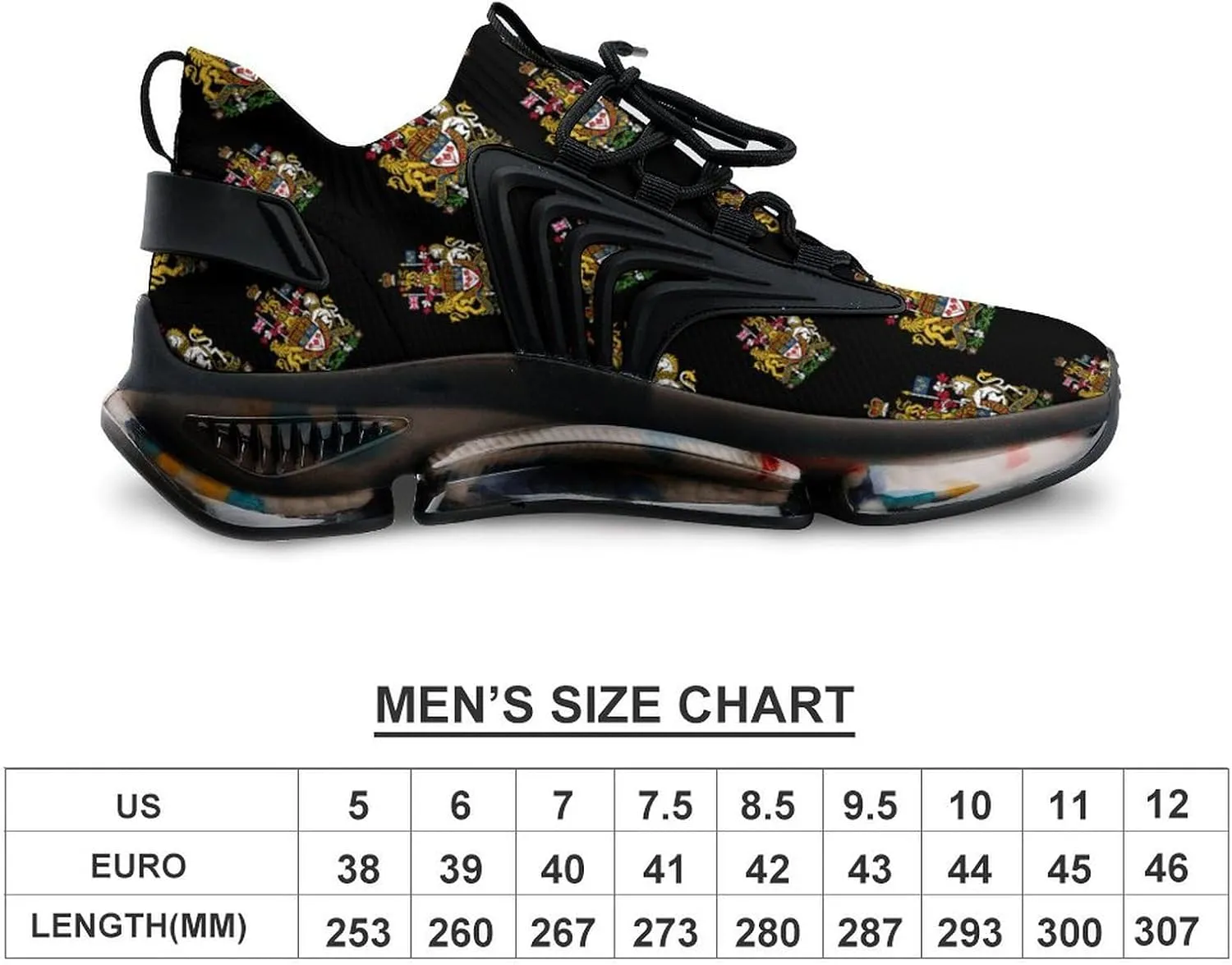 Coat of Arms of Canada Men's Running Shoes Lightweight Walking Shoe Breathable Sneaker