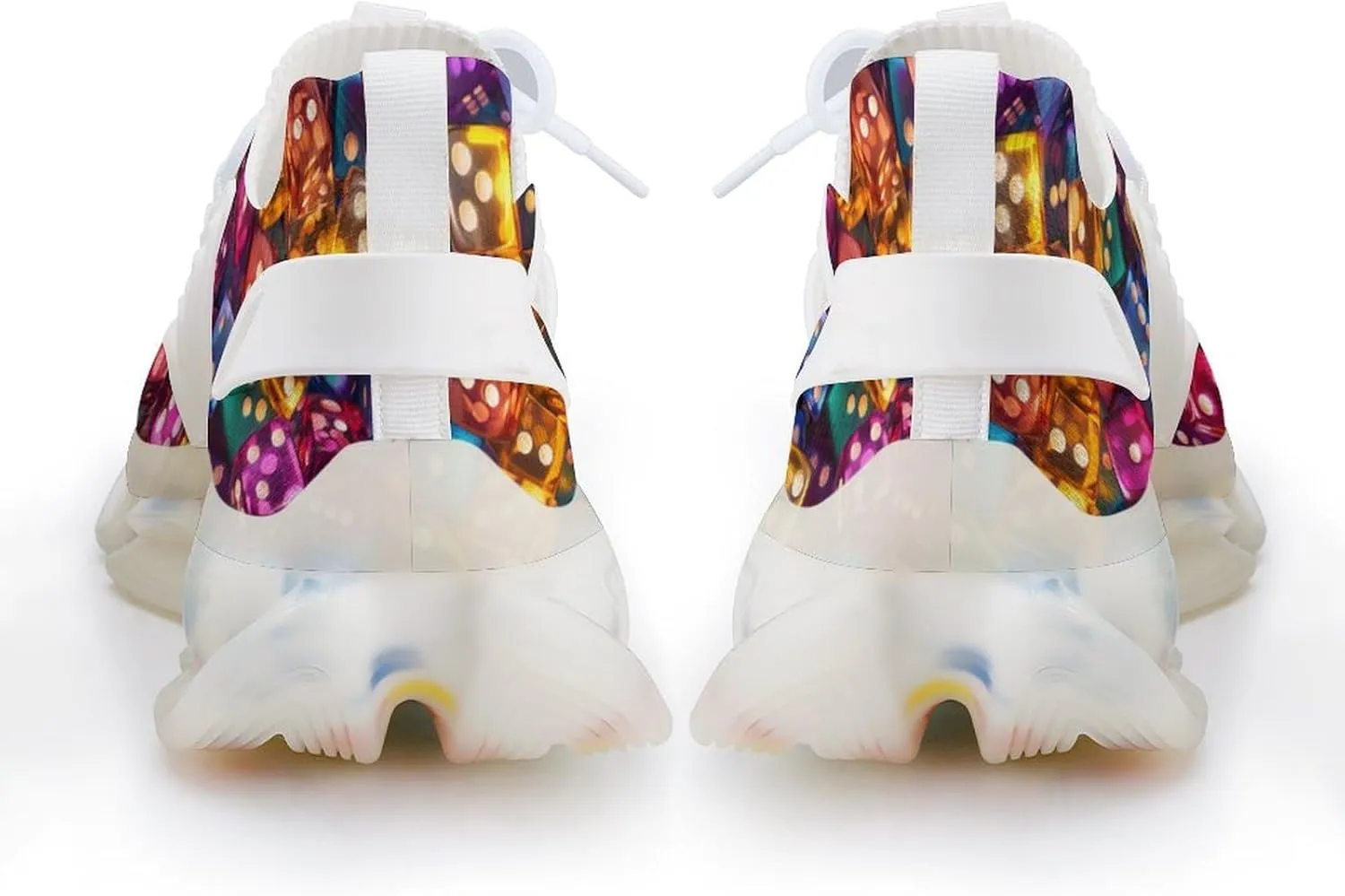 Colorful Dice Men's Running Shoes Lightweight Walking Shoe Breathable Sneaker