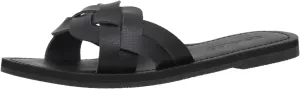 CUSHIONAIRE Women's Winnie woven slide Sandal  Comfort Foam