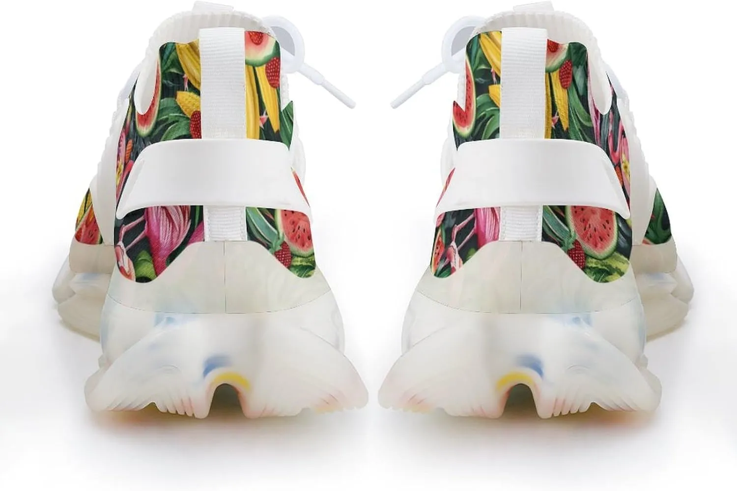 Cute Flamingo Melon Tropical Fruit Men's Running Shoes Lightweight Walking Shoe Breathable Sneaker