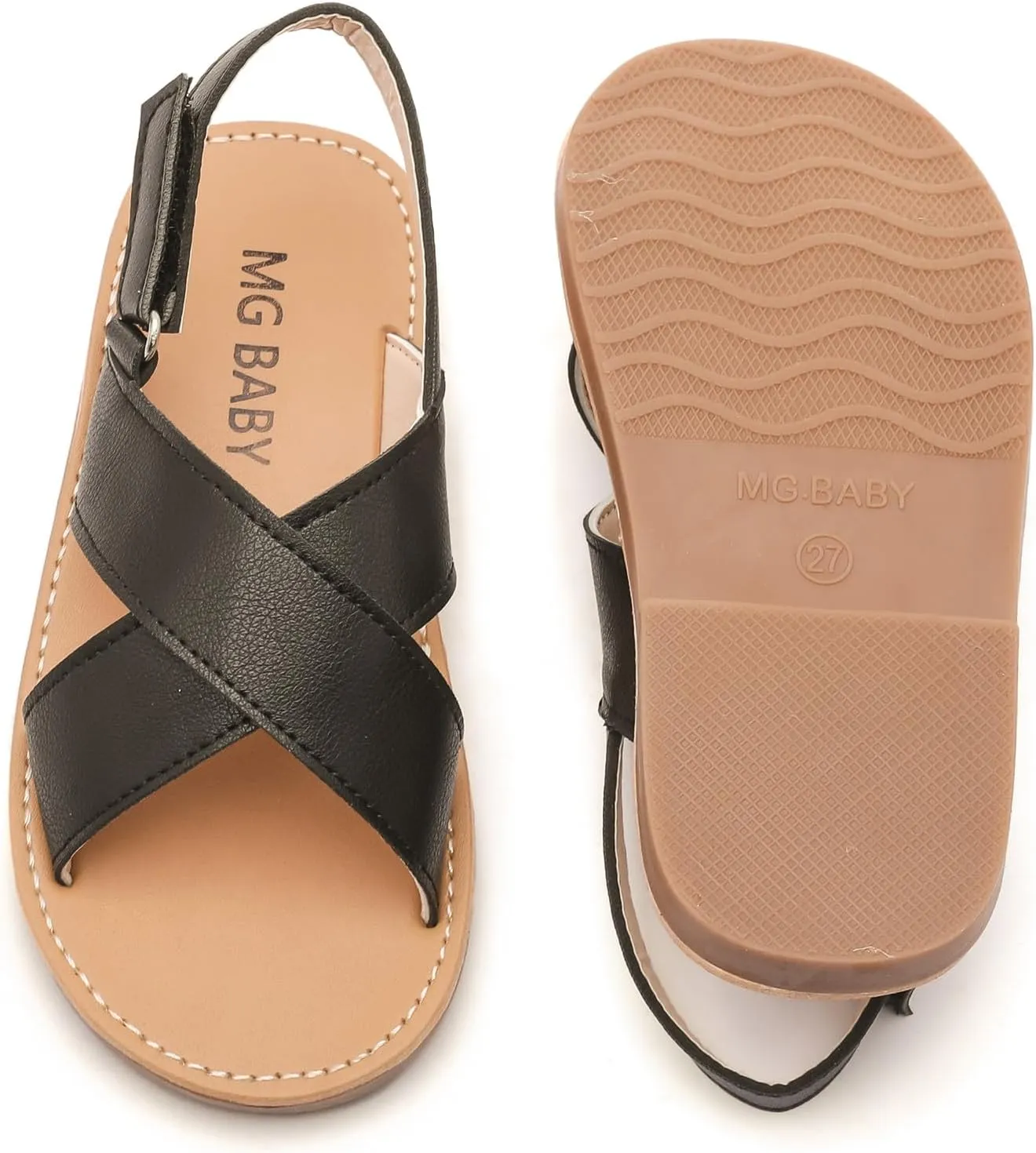DADAWEN Girl's Summer Water Sandals Strappy Comfort Soft Flat Sandal (Toddler/Little Kid)