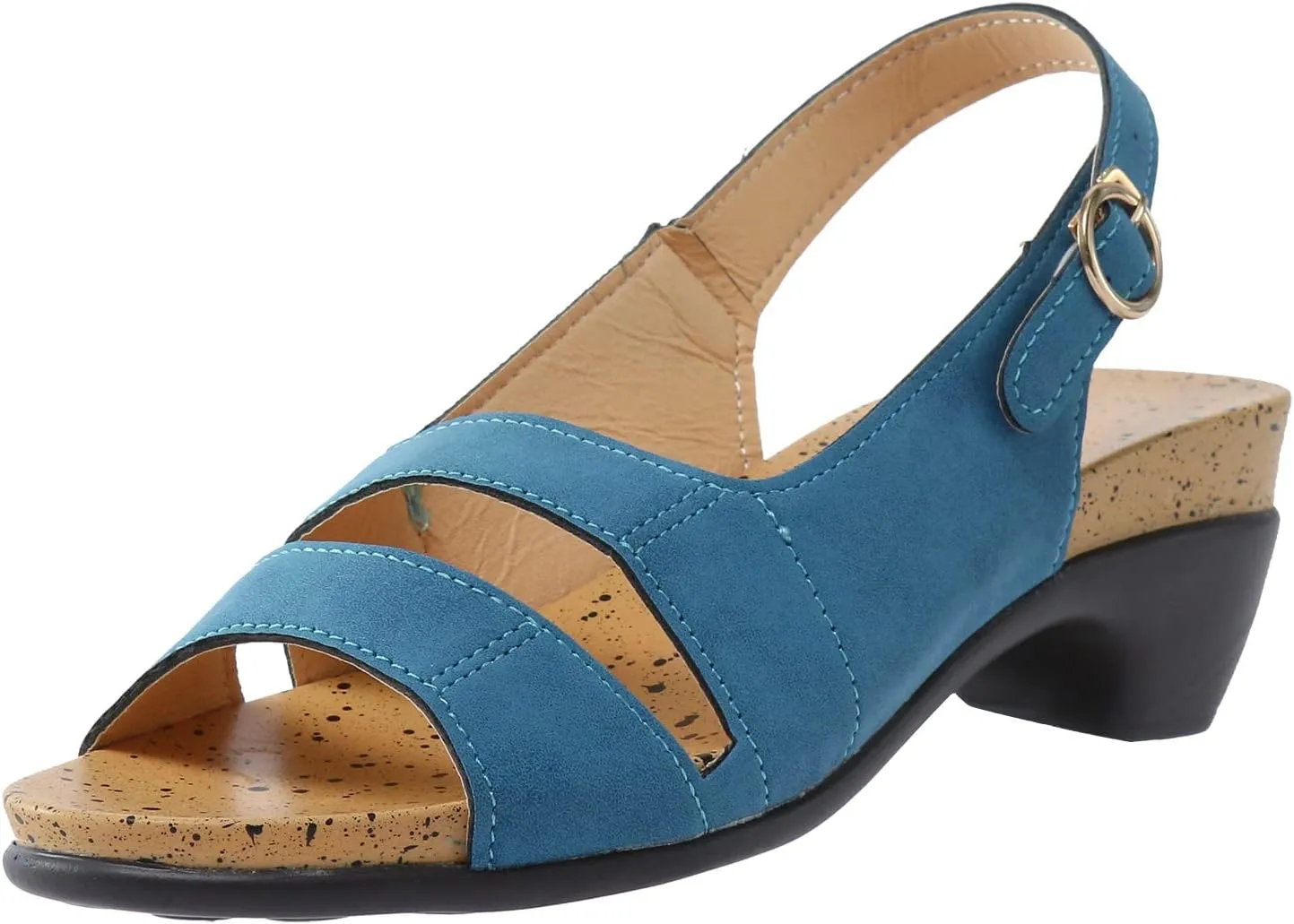 Eduavar Wedge Sandals for Women, Womens Sandals Orthopedic Sandals Dressy Open Toe Low Heel Sandals with Ankle Strap