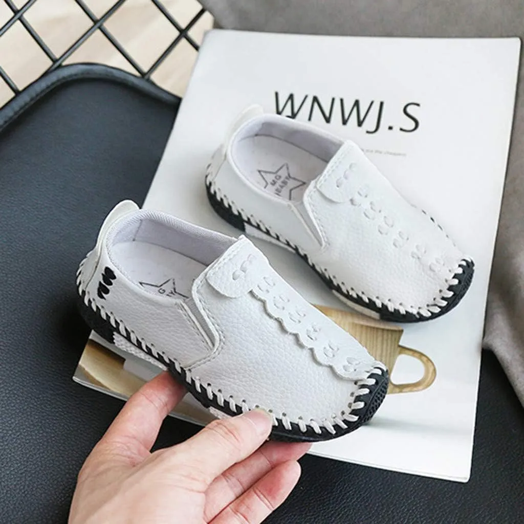 EnJoCho Little Boys Shoes Soft Children Girls Sneakers Leather Fashion Boys Shoes Kids Flats Big Casual Baby Shoes