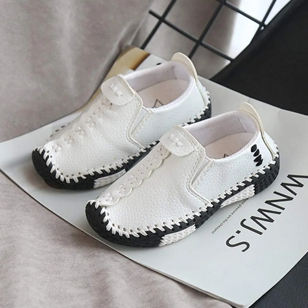 EnJoCho Little Boys Shoes Soft Children Girls Sneakers Leather Fashion Boys Shoes Kids Flats Big Casual Baby Shoes