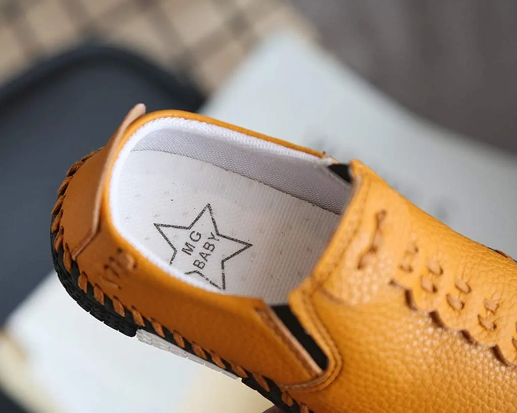 EnJoCho Little Boys Shoes Soft Children Girls Sneakers Leather Fashion Boys Shoes Kids Flats Big Casual Baby Shoes