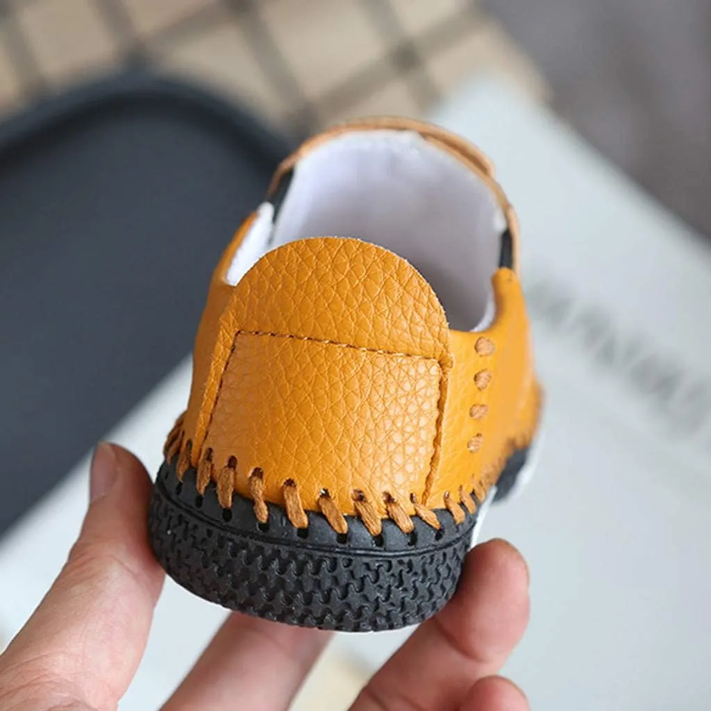 EnJoCho Little Boys Shoes Soft Children Girls Sneakers Leather Fashion Boys Shoes Kids Flats Big Casual Baby Shoes