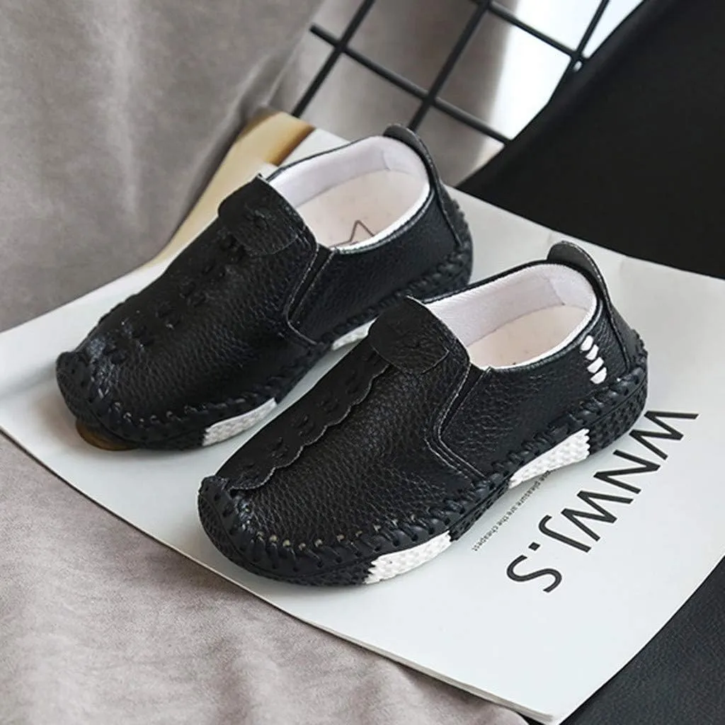 EnJoCho Little Boys Shoes Soft Children Girls Sneakers Leather Fashion Boys Shoes Kids Flats Big Casual Baby Shoes