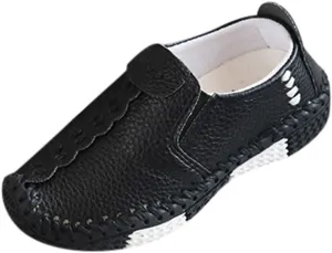EnJoCho Little Boys Shoes Soft Children Girls Sneakers Leather Fashion Boys Shoes Kids Flats Big Casual Baby Shoes