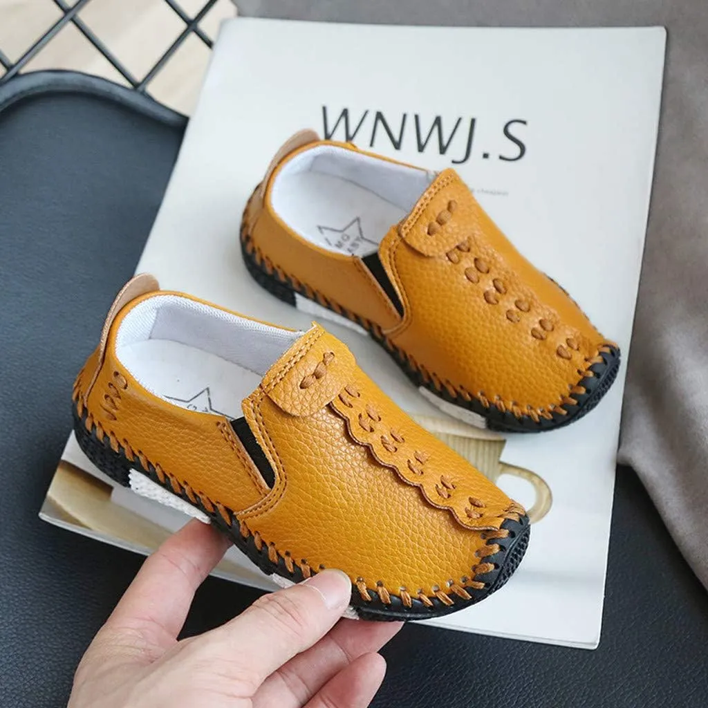 EnJoCho Little Boys Shoes Soft Children Girls Sneakers Leather Fashion Boys Shoes Kids Flats Big Casual Baby Shoes