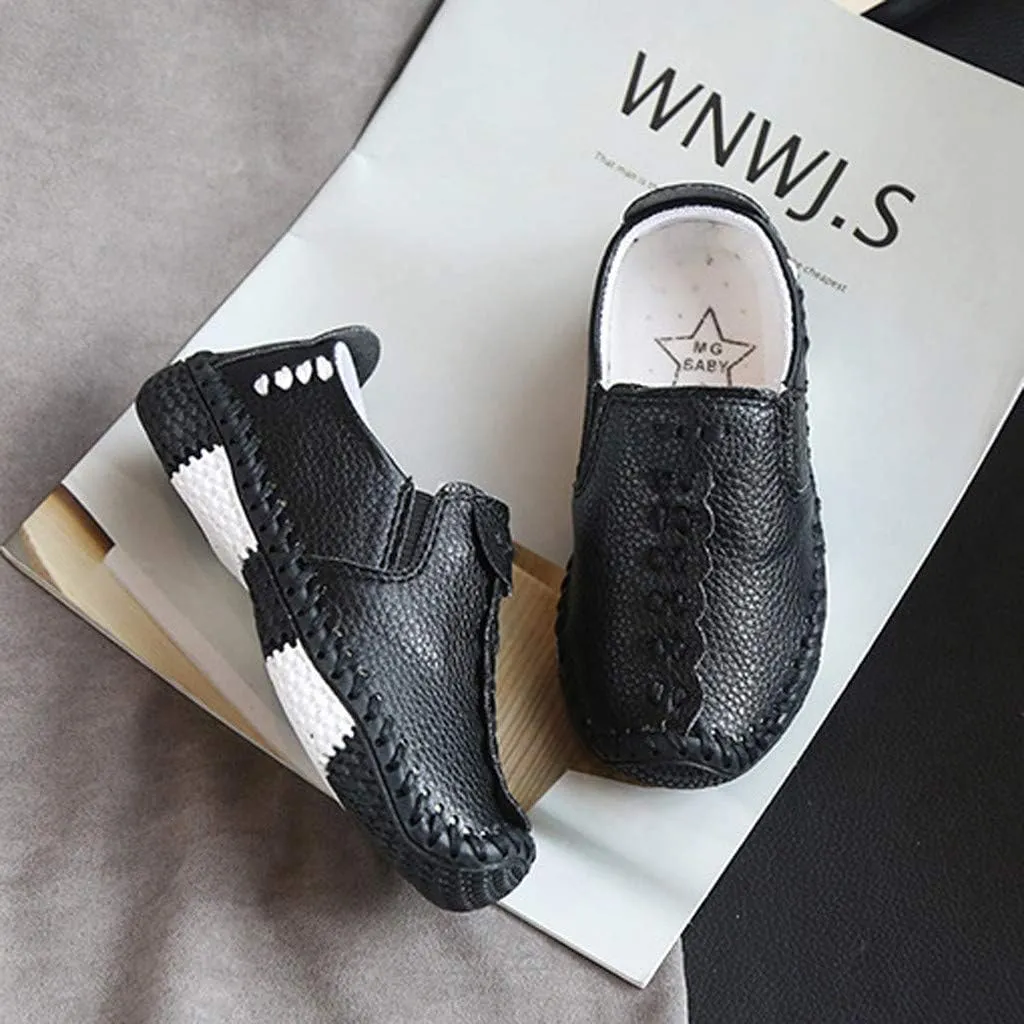 EnJoCho Little Boys Shoes Soft Children Girls Sneakers Leather Fashion Boys Shoes Kids Flats Big Casual Baby Shoes