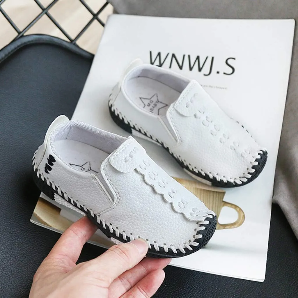 EnJoCho Little Boys Shoes Soft Children Girls Sneakers Leather Fashion Boys Shoes Kids Flats Big Casual Baby Shoes