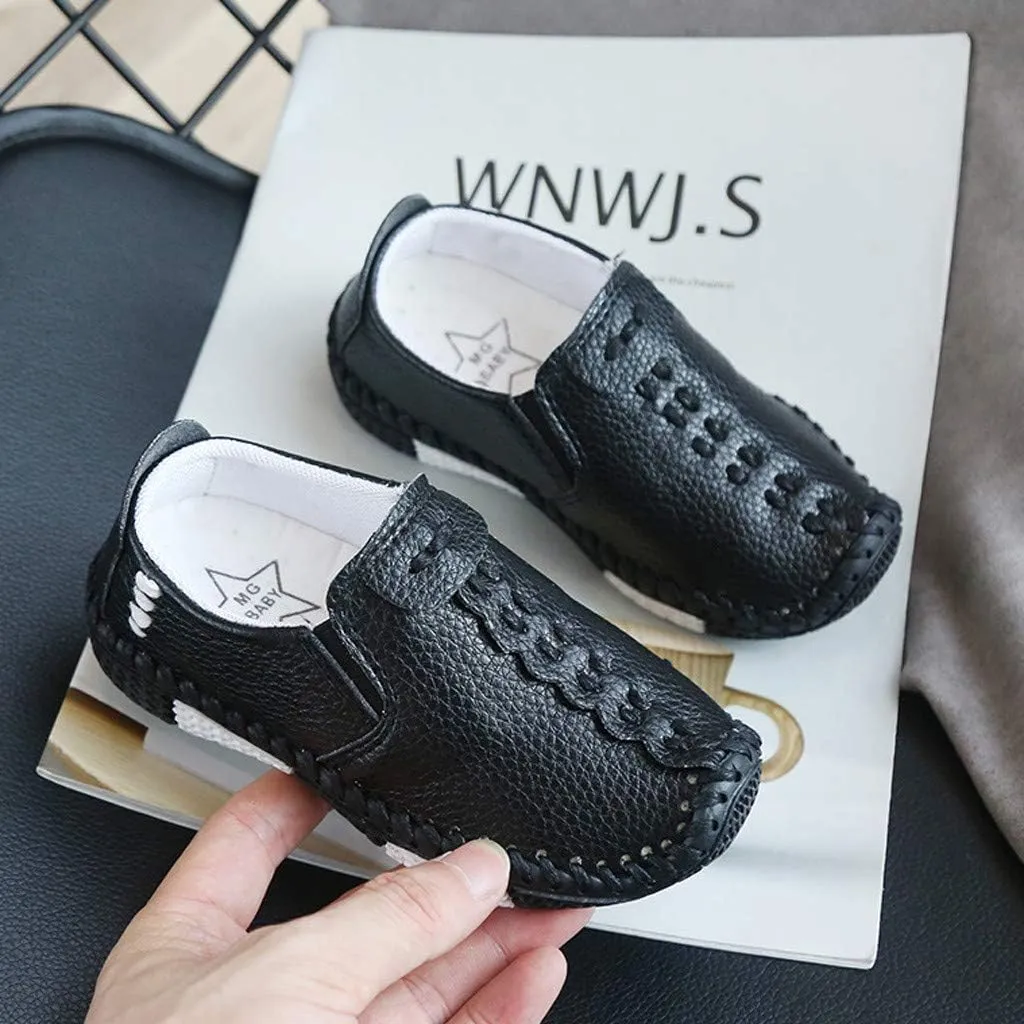 EnJoCho Little Boys Shoes Soft Children Girls Sneakers Leather Fashion Boys Shoes Kids Flats Big Casual Baby Shoes