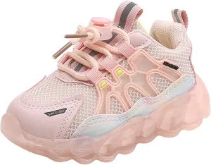 Fashion Light On Baby Shoes Breathable Soft Sole Slip-on Athletic Sneakers Toddler Cool Lighted Running Shoes
