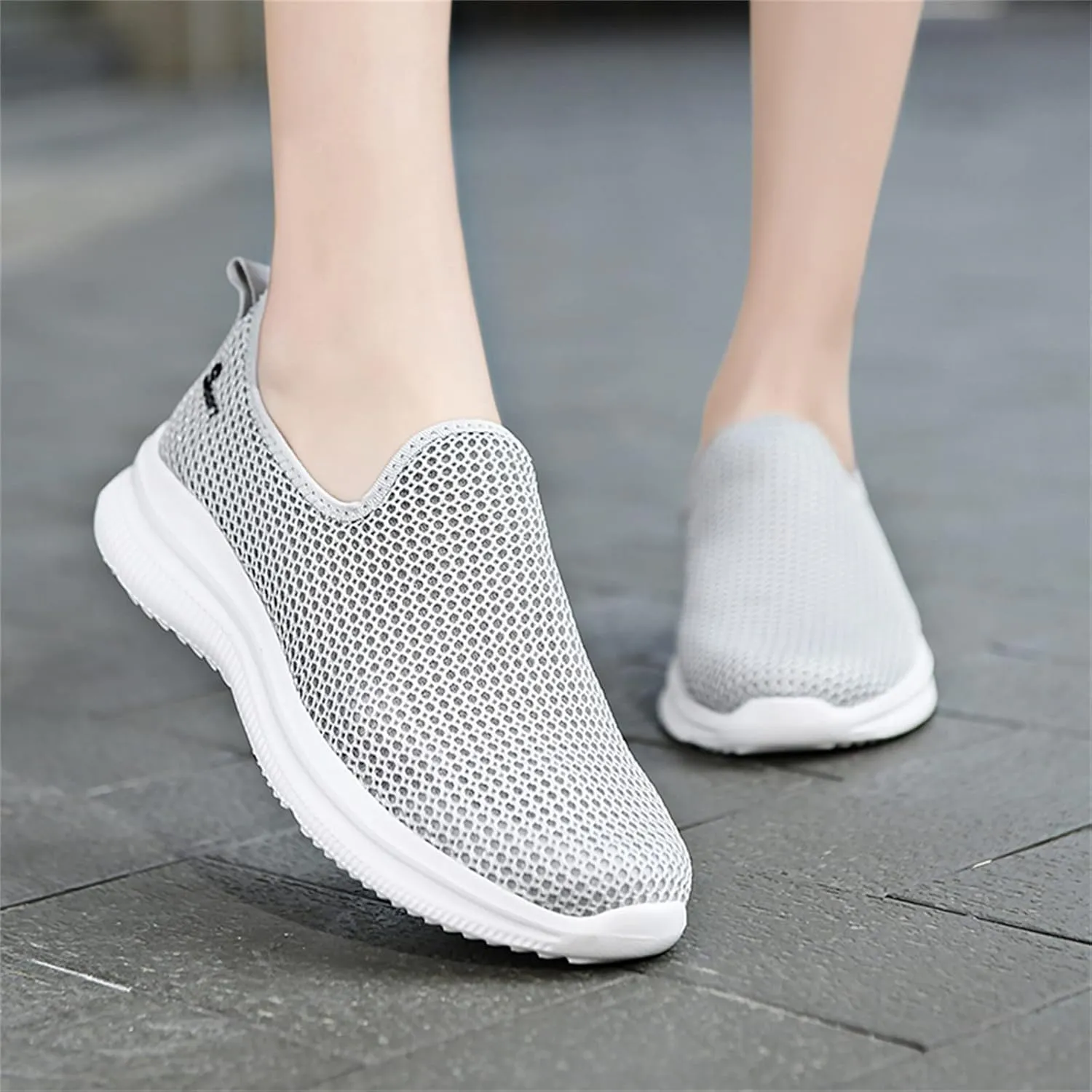 Fashion Summer Women Mesh Breathable Slip On Lightweight Comfortable Casual Cycle Bike Shoes Women