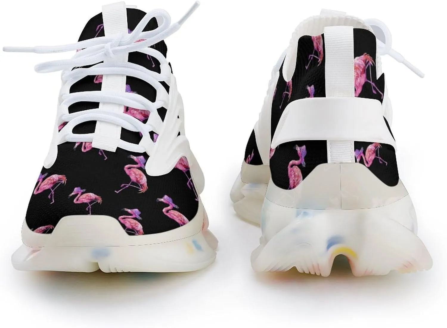 Flamingo with Hat Men's Running Shoes Lightweight Walking Shoe Breathable Sneaker