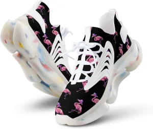 Flamingo with Hat Men's Running Shoes Lightweight Walking Shoe Breathable Sneaker